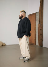 画像をギャラリービューアに読み込む, 【予約商品・1月上旬発送予定】 Oversized thermal knit black
