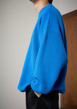 画像をギャラリービューアに読み込む, 【予約商品・1月上旬発送予定】 Oversized thermal knit loyal blue
